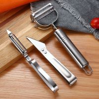 3pcs Paring Knife Set Melon Planer Potatoes Apple Peeler Stainless Steel Vegetables Fruit Tools Grater Kitchen Accessories Graters  Peelers Slicers