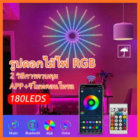 สินค้าพร้อมส่ง ไฟแต่งห้อง กันน้ำ โหมดสายรุ้ง แถบไฟ LED ไฟ RGB ไฟติดห้อง ไฟ 180LED แบบเส้น RGB การไล่ระดับสีที่