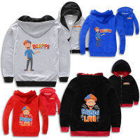 Blippi Hoodies แจ็คเก็ตเด็กชายเด็กหญิงวัยรุ่น2022ฤดูใบไม้ผลิแบบใหม่แฟชั่นในฤดูใบไม้ร่วงการ์ตูนสำหรับเด็กแขนยาว Zipper Hooded Cardigan เสื้อแจ็คเก็ตลำลอง5193 0000