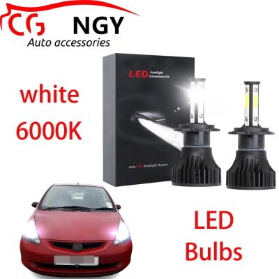 หลอดไฟหน้า LED 6000K สูง ต่ํา สีขาว สําหรับ Honda Jazz GD 1st 2002-2008 1 คู่