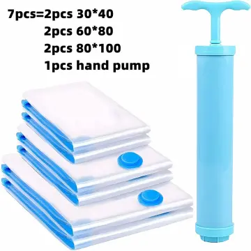 Vacuum Bags Clothes Storage Bag With Valve Transparent Border Folding  Compressed Organizer Travel Space Saving Seal Packet