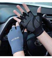 hotx【DT】 Cycling Fingerless Gloves Gym Breathable Anti-Slip Men Half Fishing Female