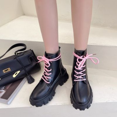 Autumn/winter 2021 new boots boots with thick bottom short tube short boots with sponge Martin boots for womens shoes of England