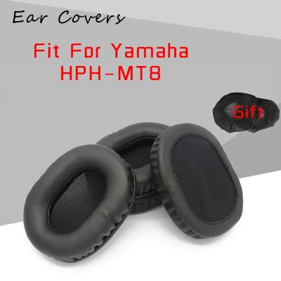 แผ่นรองหูเดิมสำหรับ Yamaha HPH-MT8 HPH MT8แผ่นรองหูฟังหูฟังสำหรับเปลี่ยนแผ่นรองหูฟังหนัง PU ฟองน้ำโฟม