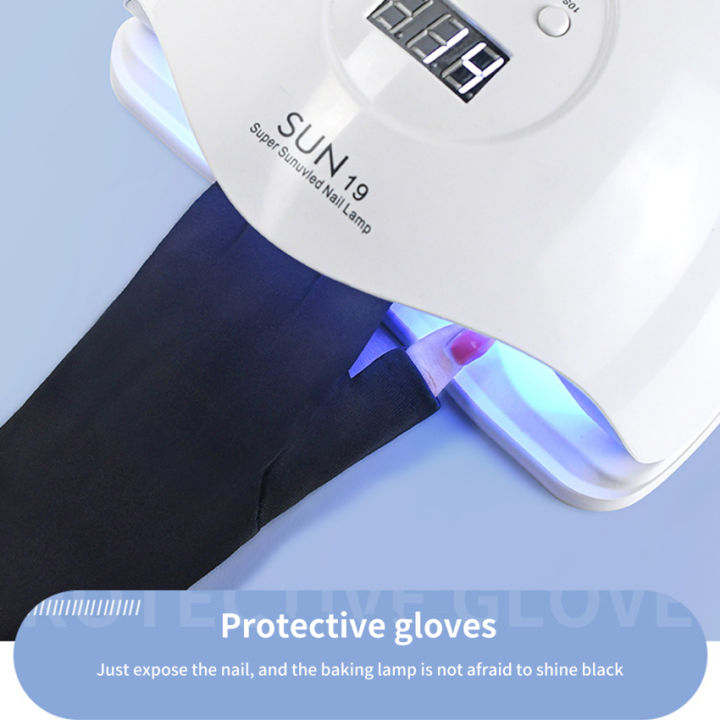 ถุงมือป้องกันรังสียูวีสำหรับเล็บ-ถุงมือป้องกันโคมไฟ-led-รังสียูวีถุงมือป้องกันเล็บเจลอุปกรณ์ทำเล็บไฟเครื่องเป่าเล็บ