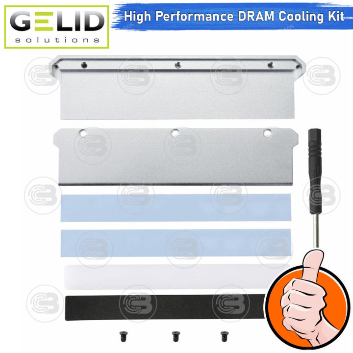 coolblasterthai-gelid-icerock-silver-high-performance-ddr-cooling-kit-aluminium-made-supports-ddr3-ddr4-ddr5