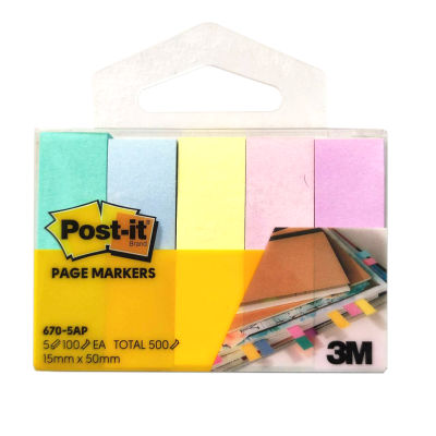 โพสท์-อิท 3M No.670-5AP สีพาสเทล กระดาษโน๊ต Post-it