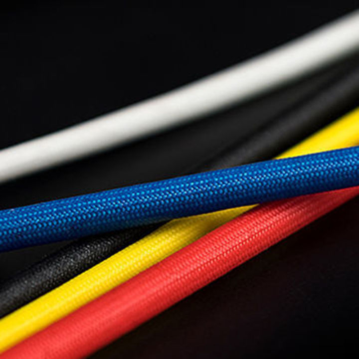 200deg-high-temperature-braided-soft-chemical-fiber-tubing-insulation-cable-sleeving-fiber-1-12mm-diameter-multicolour