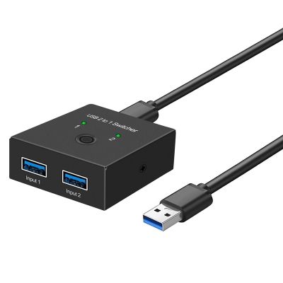 USB 3.0 Switch Selector KVM Switch 2 in 1 Out USB Switcher for 2 Computers Share 1 USB Devices Such As Printer Scanner