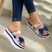 【CW】 Summer Fashion Sandals Women Shoes Open Toe Sandals Women Indoor Outdoor Slides Thick bottom Wedge Sandals Retro Plus Size Shoes