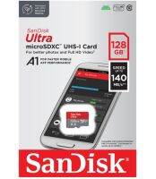 SanDisk Ultra MicroSDXC UHS-I 128GB ความเร็วสูงสุด 140 MB/s U1 A1  (SDSQUAB-128G-GN6MN)