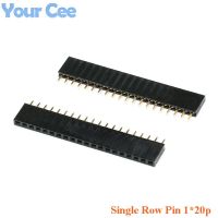 50 pcs 20P 20pin Female Single Row Straight Pin Header Pitch 2.54mm Socket Connector New 1*20 Pin Needle Strip