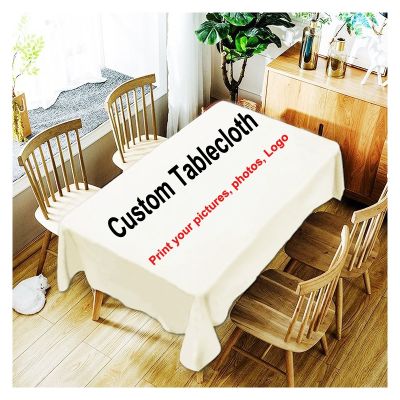 【CW】 Rectangle Tablecloth for kitchen Dining Room Your Designs/Image/Logo/Photo Printed Table Cover Decoration