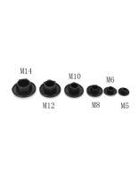 20Pcs Fasteners Screws Covers Caps Black Hex Bolt Screw Nut Hexagon Head Cover Cap Protector M5/M6/M8/M10/M12/M14 Fasteners