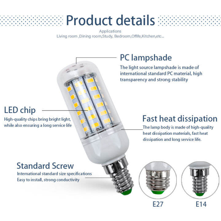 10pcslot-e27-led-corn-light-e14-candle-bulb-led-24-36-48-56-69-72leds-led-lamp-220v-5730-smd-chandelier-bombillas-home-lighting