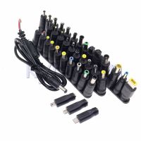 37PCS/set Universal DC AC Power Adapter Tips Connector Kits for Lenovo Thinkpad Laptop Power Supply 5.5mmx2.5mm Plug Jack Sets  Wires Leads Adapters