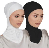 Tudung หมวกคลุมคลุมทั้งหมดมุสลิมสำหรับผู้หญิง,หมวกฮิญาบโมดอลปรับได้ผ้าพันคอมุสลิม