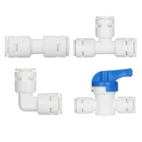 1/4" 3/8" OD Hose Tube 1/4" 1/2" 3/4" 1/8" Plastic Pipe Quick Connectors RO Water Connector Fittings Reverse Osmosis System Pipe Fittings Accessories