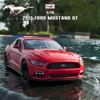 Maisto โมเดลรถโลหะผสมรถฟอร์ดรุ่น Mustang GT 1:18 2015โมเดลของเล่นเด็กรถจำลองสำหรับตกแต่งของขวัญของสะสม