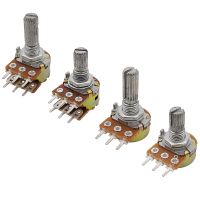 【YF】❈✲  10Pcs WH-148 1K 5K 10K 20K 50K 100K 250K 500K 1M Single/Double Linear Potentiometers Shaft 15mm/20mm