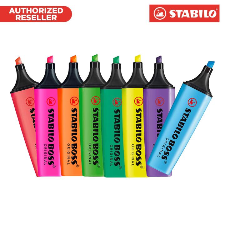 STABILO Boss Original Highlighter Pens Fluorescent Pastel Colours School  Office 