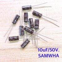 Capacitor ค่า 10uF 50V. ยี่ห้อ SAMWHA ของแท้ จำนวน10 ตัว