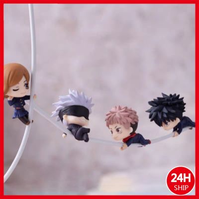 【Ready Stock】4PCSSET Jujutsu Kaisen action figure ItadoriNobaraSatoru Toge Decoration Doll Capsule Toy