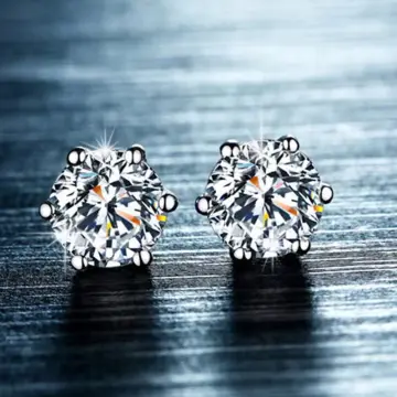 Mens earrings hot sale white gold