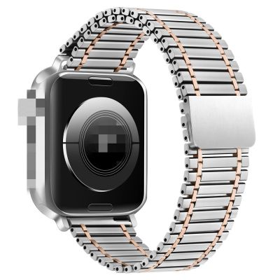 ❀❒ Wysokiej klasy łańcuszek biznesowy magnetyczny metalowy pas stalowy łańcuszek do zegarka Apple 1/2/3/4/5/6/7 rozmiar generacji 38/40/45MM