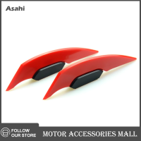 Asahi Motor 1คู่ Universal รถจักรยานยนต์ Winglet Aerodynamic สปอยเลอร์ปีกสติกเกอร์