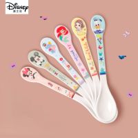 ❦ Disney Mickey Rice Scoop Kids Tableware Baby Spoon Cartoon Spoon Small Complementary Food Cartoon Melamine Spoon Cute Kitchen