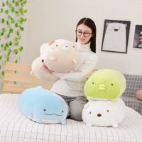 1pc Sumikko Gurashi Stuffed Doll Cute Four Cartoon Characters Squishy Short Plush Toy Sleeping Bolster Back Support Head Pillow