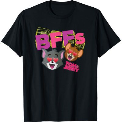 OO เสื้อยืดแขนสั้น ผ้าฝ้าย 100% พิมพ์ลาย Tom &amp; Jerry Movie BFFs แฟชั่นสําหรับผู้ชาย และผู้หญิงS-5XL