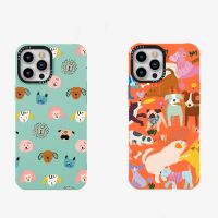 Black Lamb Casetify Happy Dog Faces Park ปลอกสำหรับ iPhone 7 8 Plus X XS XR 11 12 13 Pro Max Soft Liquid เคสซิลิโคน