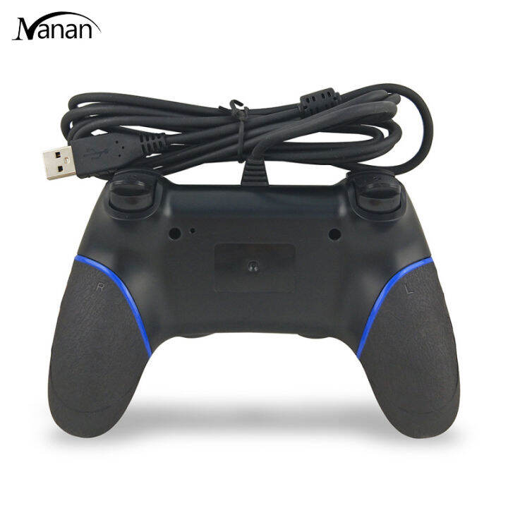 การสั่นสะเทือนแบบมีสายจอยควบคุมเกม-usb-ใช้งานมืออาชีพ-gamepad-ps4สำหรับ-ps4