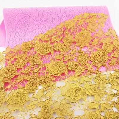 【YF】 Rose Silicone Mold Lace Mat Fondant Mould Cake Decorating Tool Chocolate Gumpastes Mold Sugarcraft Kitchen Accessories K377