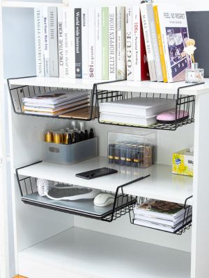 ○■❉ Desk dormitory side hanging basket cabinet kitchen storage large drawer type