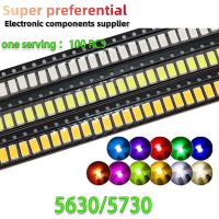 100pcs/lot SMD LED Diodes 5730 5630 Diode 5730 SMD LED Diodo Kit Green RED WARM White ICE Blue Yellow Pink Purple-UV OrangeElectrical Circuitry Parts