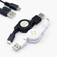 ยืดหดได้75ซม. ไมโคร USB USB 2.0 B สายเคเบิลตัวผู้สายชาร์จซิงค์ข้อมูล Micro USB สำหรับโทรศัพท์มือถือระบบ