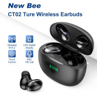 New Bee CT02 หูฟังบลูทูV5.2 ENC ลดเสียงรบกวนหูฟังบลูทู ธ 30H หูฟังไร้สายคุณภาพสูง Bluetooth Earphones