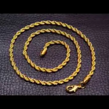 Shop 24k Gold Jewelry Rope Chain Necklace with great discounts and