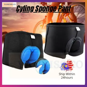 EXTRA PADDED LAYERS) WJS Extra Padded Bicycle Bike Underwear Cycling Gel 3D  Comfortable Padded Bike Shorts Pants Cycling Boxes Cycling Panties Padded  Underwear Unisex Men Women SIZE S - 3XL BLUE ORANGE