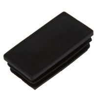 Plastic Rectangle Tube Inserts End Blanking Cap 25X50mm 50 Pcs Black