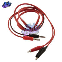 【YY】1Pcs 1meter Double Red and Black Banana plug Clips Crocodile Cable Alligator Jumper Wire Test Leads