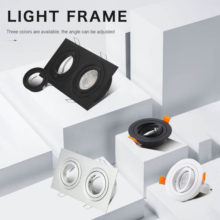 Aluminum Adjustable GU10 Ceiling Lamp Holder Bases Halogen Light