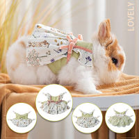 Rabbit Princess Dress Traction Rope Bunny Cotton Chest Strap Dwarf Rabbit Photo Dress Cute Clothes Small Outing Accessories