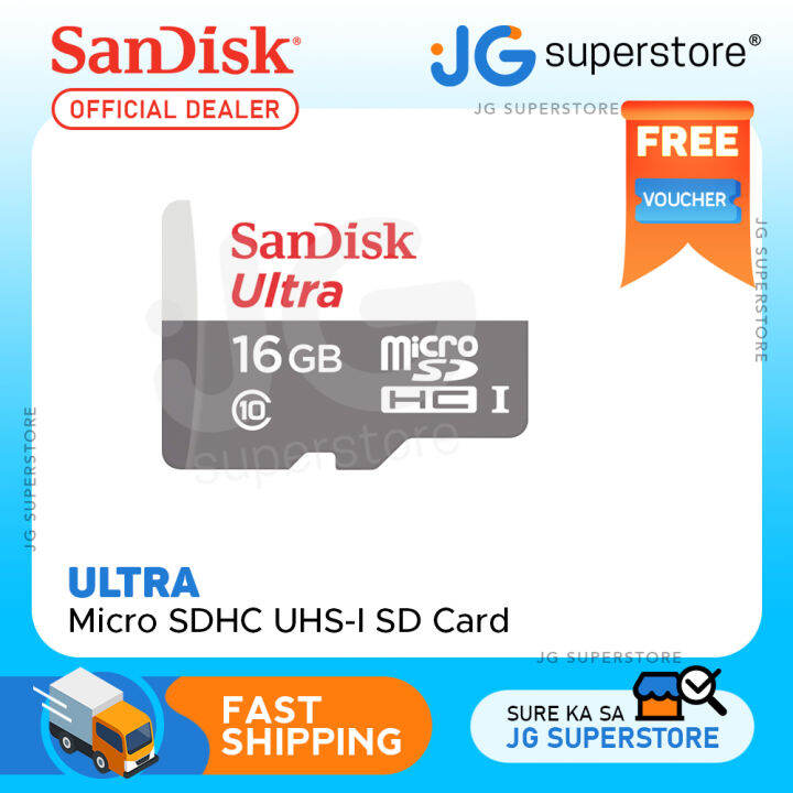 SanDisk Ultra Micro SD Card 16GB UHSI SDHC Class 10, 80mb/s and 533x