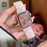 สาย หินอ่อน Cha สายสำหรับ AppleWatch 7 se 6 5 4 3 2 1 สาย smart watch 7 42 มม. 44 มม. 40 มม.38 มม 45MM สีใหม่ small ปรับได้