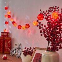 Sepak Takraw Led Fairy String Lights Rattan Balls Cotton 1.5M 10LEDs Warm White Garland Chain Holiday Christmas Decoration