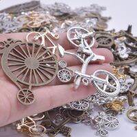 10/20Pcs Random Styles Vintage Sport Bus Bicycle Charms Steampunk Vehicle Bus Diy Pendant Colgantes Jewelry Accessories Making DIY accessories and oth